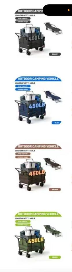 Brand New Heavy Duty Folding Wagon (450 LB Capacity) - Black