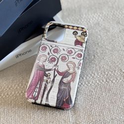 iPhone 12 Pro Case Tough Case Society6 Medieval Art Renaissance Historical Art History Couple Traditional Print Ethnic Design Folk Art Tech Cellphone