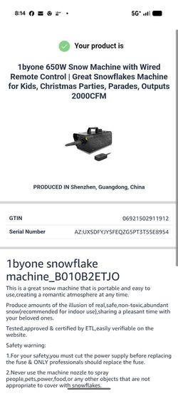 Snowflake ❄️ Machine