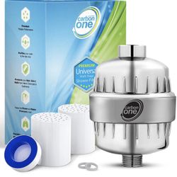 Shower Filter for Hard Water 15 Stage Universal Multi-Level Water Filter - Removes Chlorine Fluoride Chemicals Heavy Metal - Improves Hair, Skin, Nail