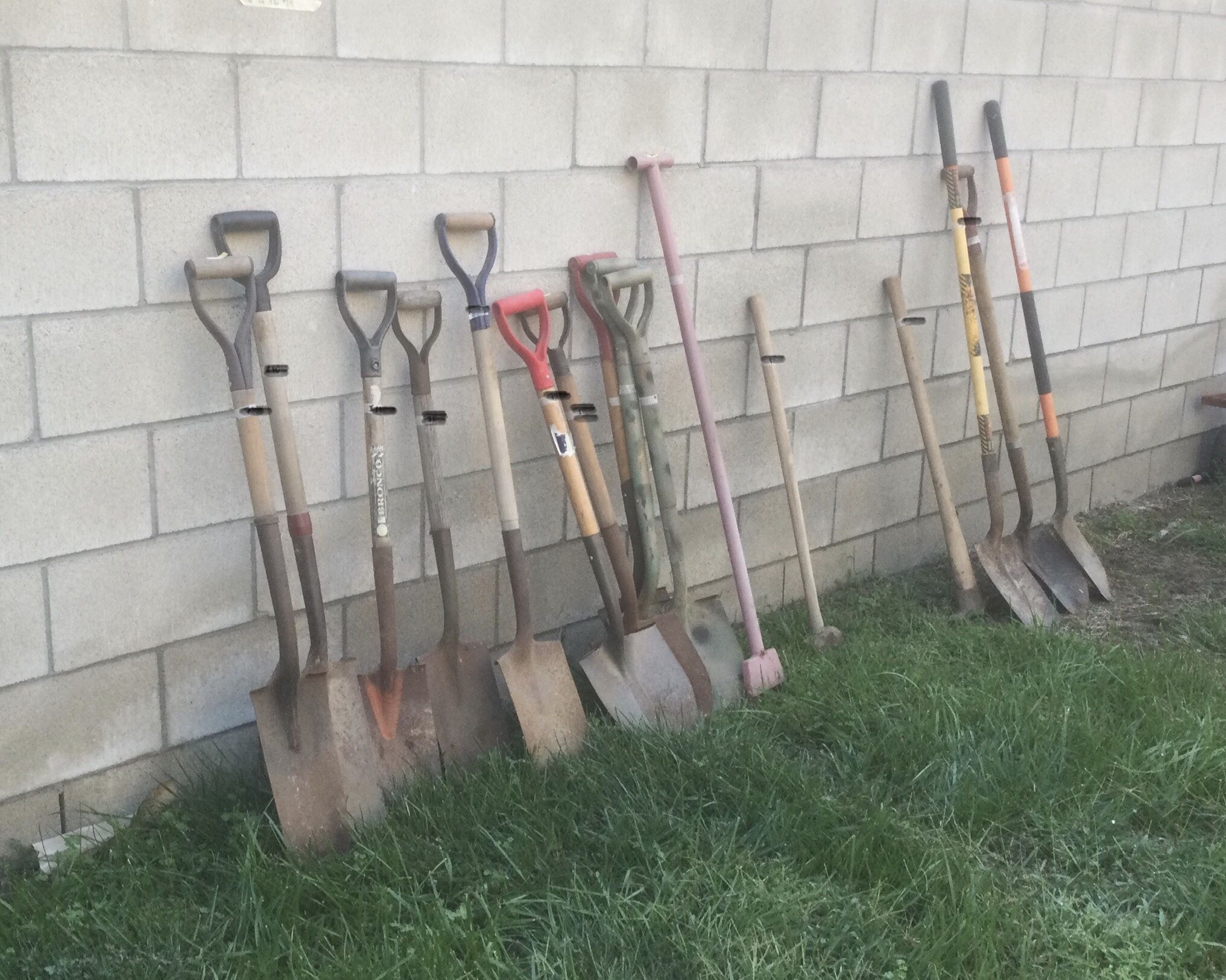 Shovels, Pick And Sledge Hammer