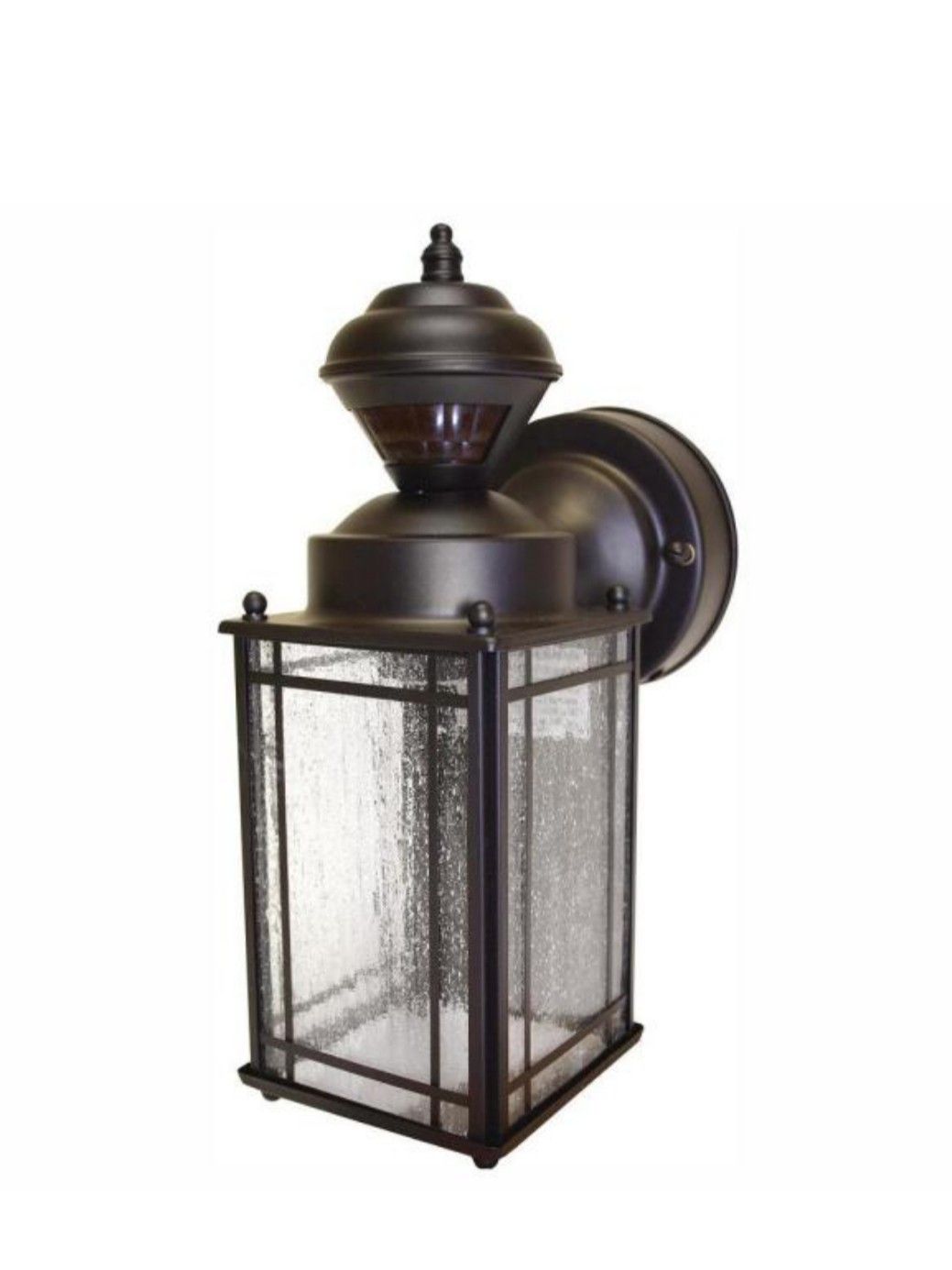 Hampton Bay Shaker Cove Mission 150° Outdoor Oiled Rubbed Bronze Motion-Sensing Wall Lantern Sconce