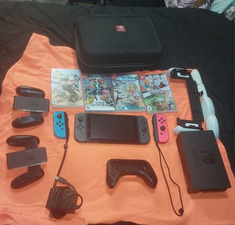 Nintendo Swtich With Games And Accessories