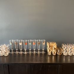 Vintage Mid-Century Modern Barware Lot – Georges Briard / Cera / Federal Glass – 25 pcs