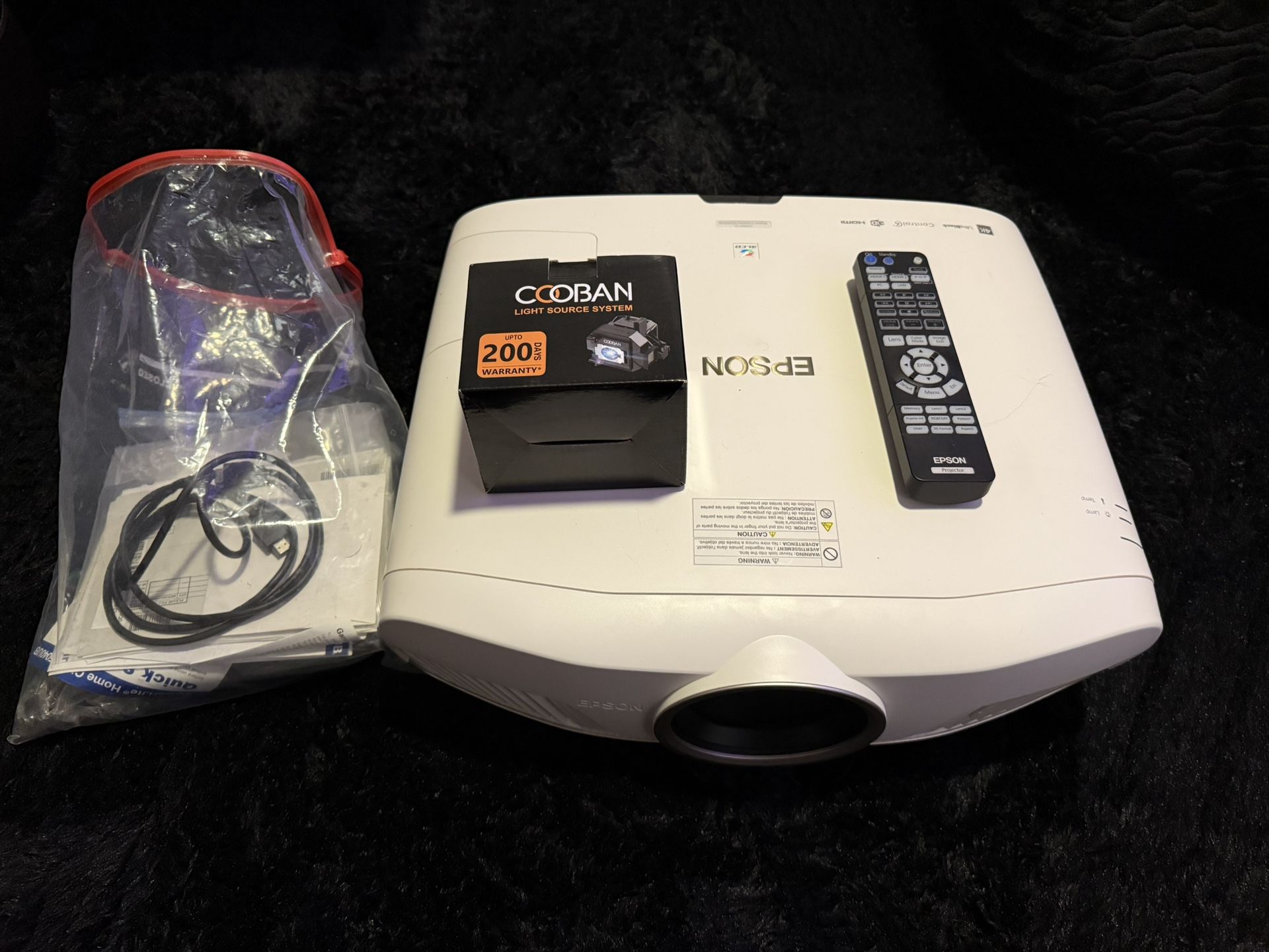 Epson 5040UB 3LCD Home Theater Projector with 4K and 100-inch Motorized Screen