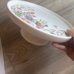 FLORAL “CELEBRATE IT!” CAKE STAND 