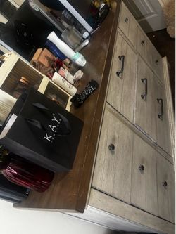 Cal King bed Frame and dresser