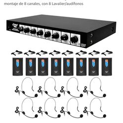 Pyle-Pro PDWM8900 Rack Mount 8 Channel Wireless Mics
