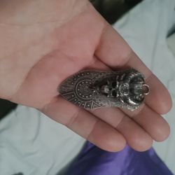 Solid Silver Devils Shield Pendant 