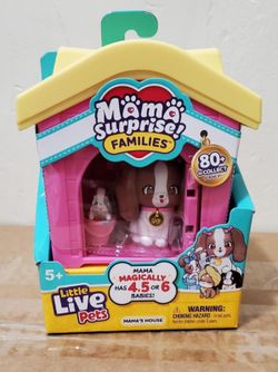 Little Live Pets Mama Surprise Families Spaniel Doghouse Playset Series 1 Toy
