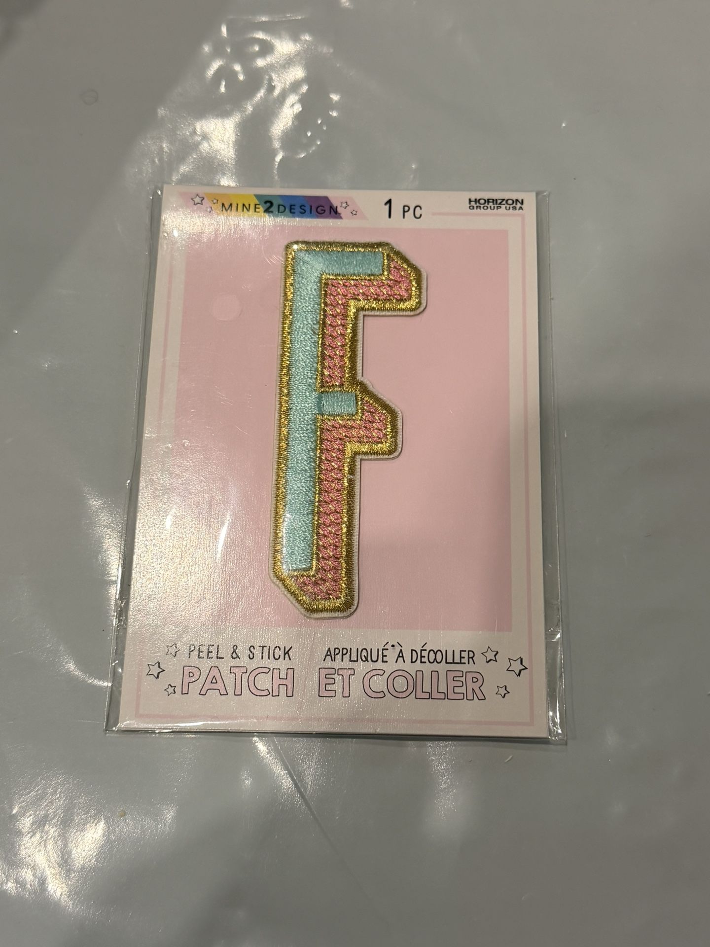 🌈 Mine 2 Design Peel & Stick Embroidered Letter Patch – “F”
