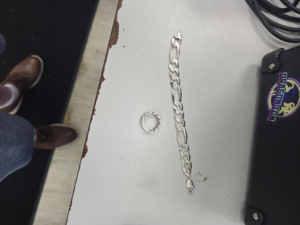 Silver Chain & Ring