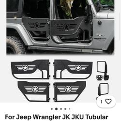 Set Of Tubular Doors And Side Mirrors Fit Jeep Wrangler JK,JKU