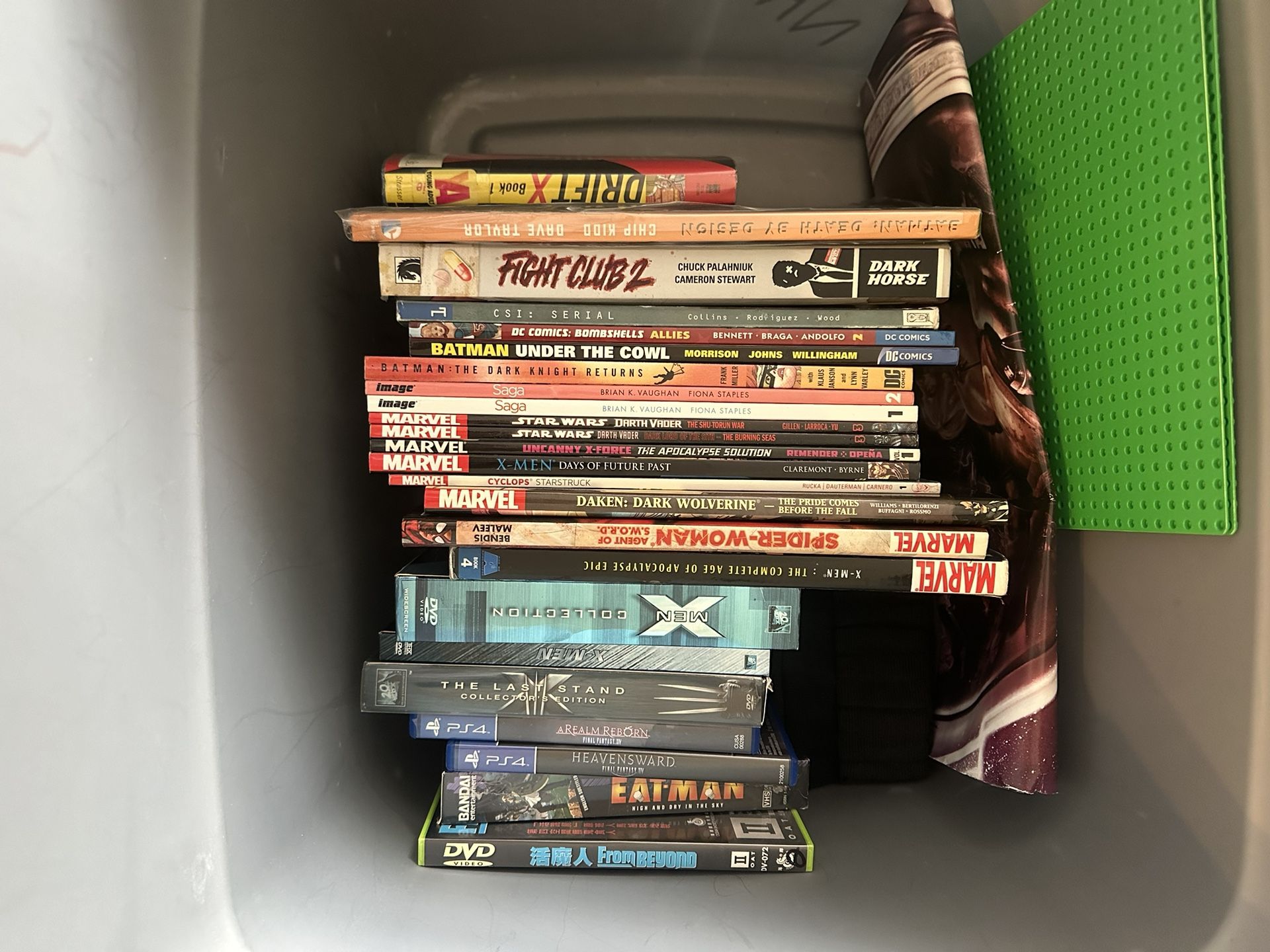 Graphics Novel, Comics, And DVD Lot