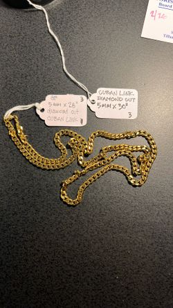 Spring Sale- 5mm Cuban Link Diamond Cut Chains