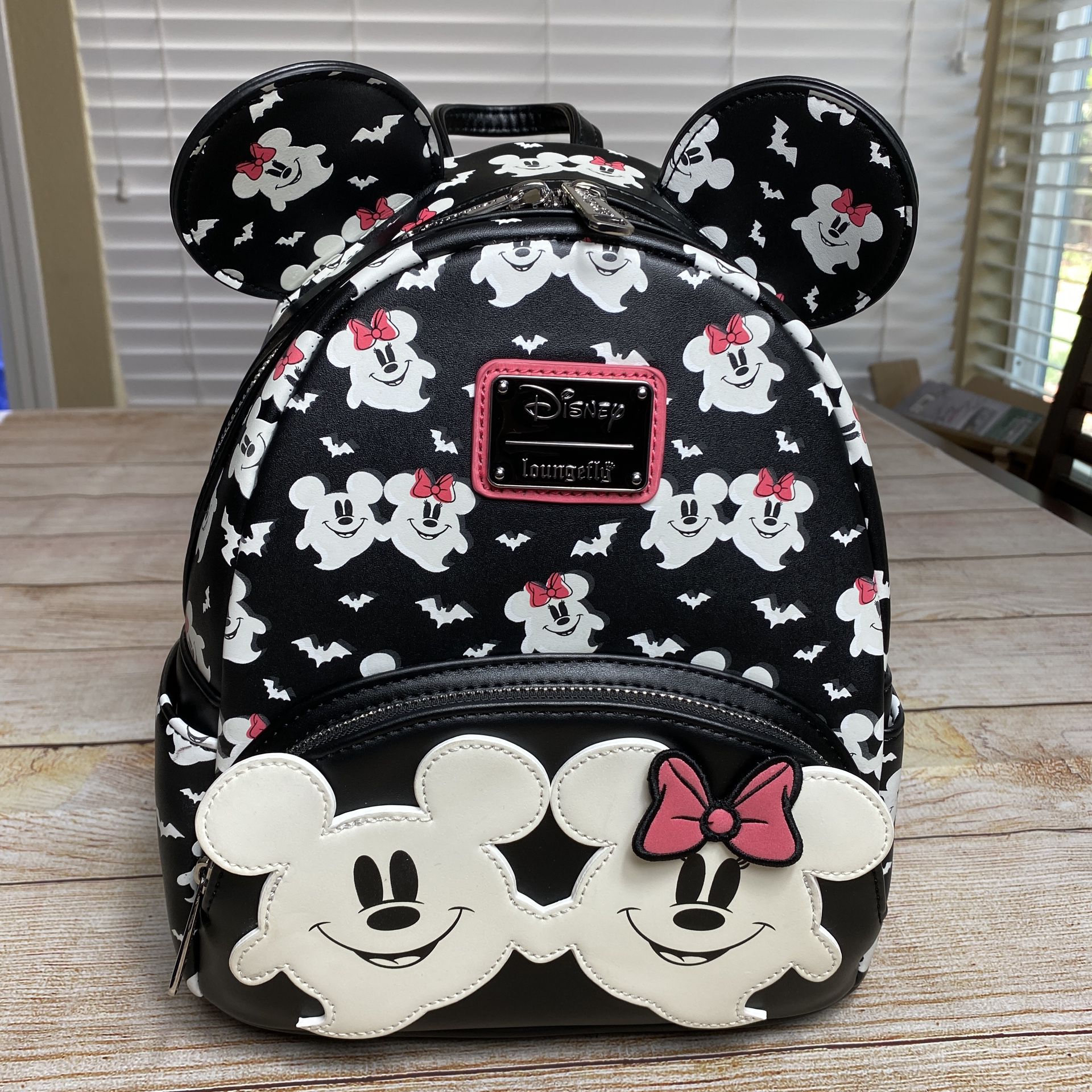 Loungefly Disney Mickey & Minnie Mouse Ghostly Glow-in-the-Dark Mini Backpack