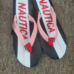 Nautica iconic logo wedge sandals