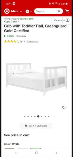 Baby Crib  4  in 1  With Toodler Rail Convert To Full Size Bed