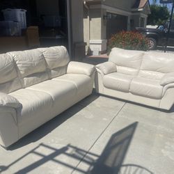 Leather Sofa and Loveseat
