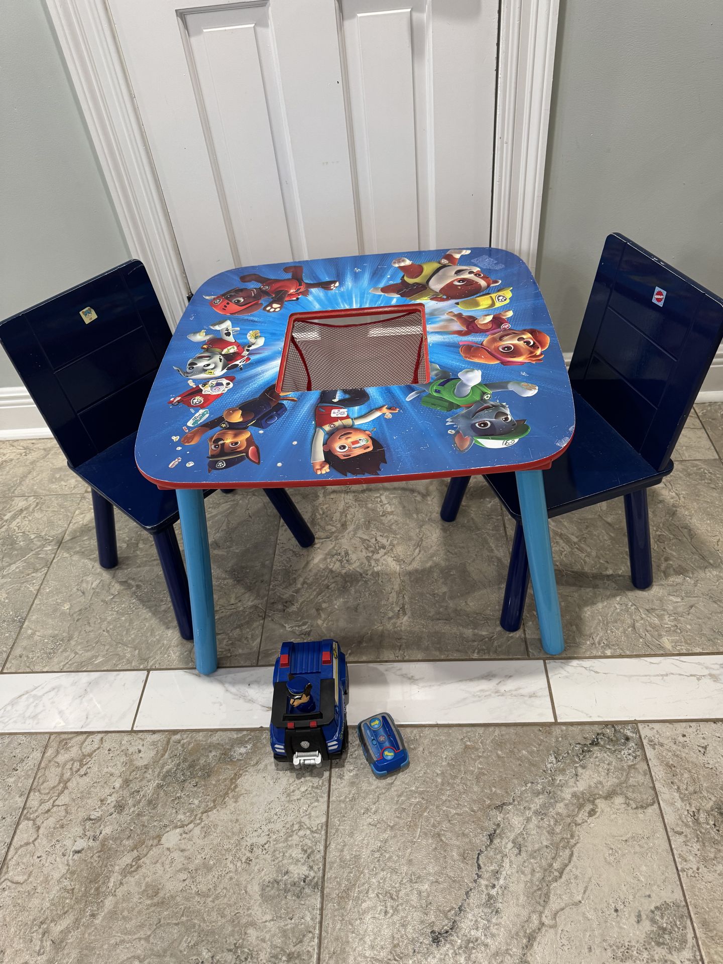 Kid paws troll chairs, table and chase remote control small car alls for $35