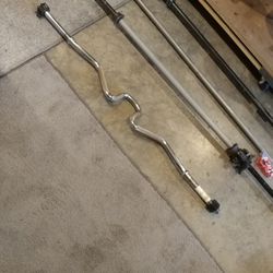 Curling Bar & Clamps - 48" Solid - 12.5 Lbs