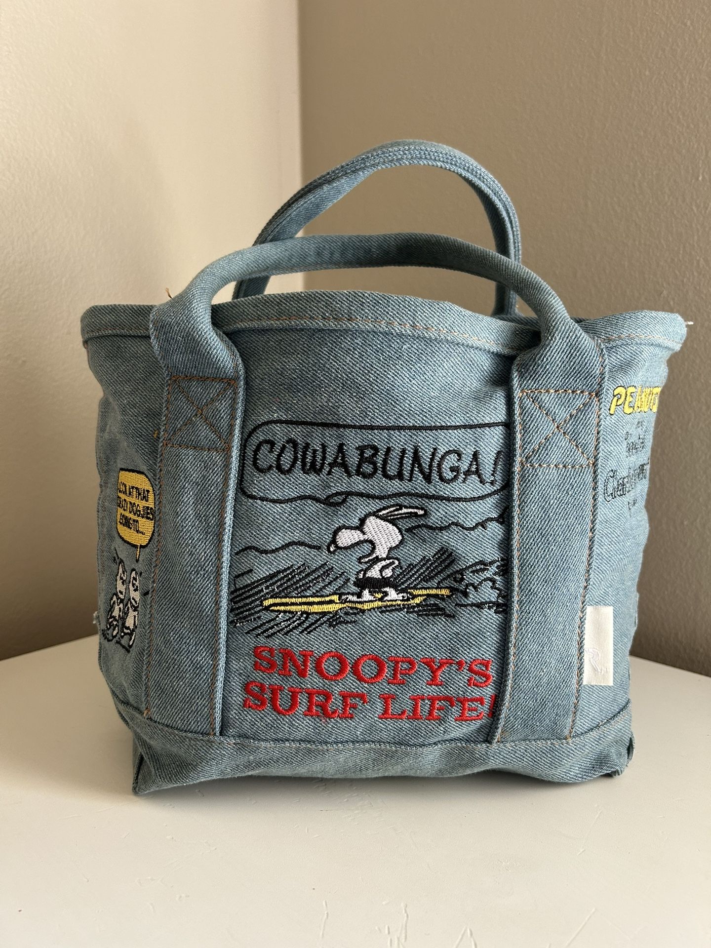 Denim Snoopy Tote Bag Small Size