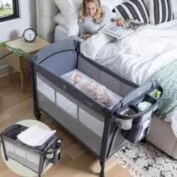New Other Koola Baby Sleep & Play 4-In-1 Baby Bassinet, Bedside Crib Sleeper, Pack & Play, Diaper Changing Table & Travel Bassinet With Travel Bag