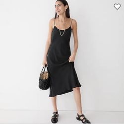 J crew Black Slip Dress 