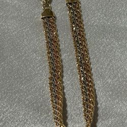 14K Tri-Color Gold Bracelet 