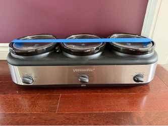 Faberware Triple Slow Cooker & Buffet Server with 3 pots