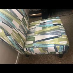 2 Accent Chairs With New Seat Covers To Change The Color And Pattern 
