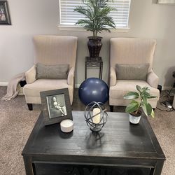 Accent Chairs  Color: Cream/ Ivory color