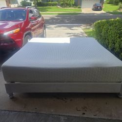 Queen Bed Frame And Memory Foam Mattress 