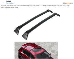 New in box, $45 
Pick up near George Washington high school,  Denver CO 80224

ECOTRIC Roof Rack Cross Bar Compatible with 2017-2025 Mazda CX-5 165lbs
