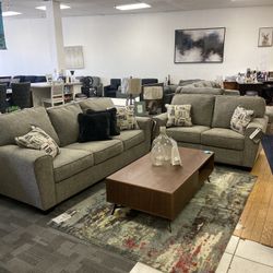 Ashley Grey Sofa And Love Seat Set