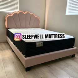 New Full Bed Frame With Mattress 