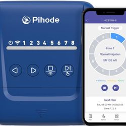 8 Zone Smart Sprinkler Irrigation Controller with Local Weather Intelligence and Atmosphere Lights.