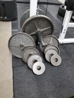 Olympic weight set with bar included