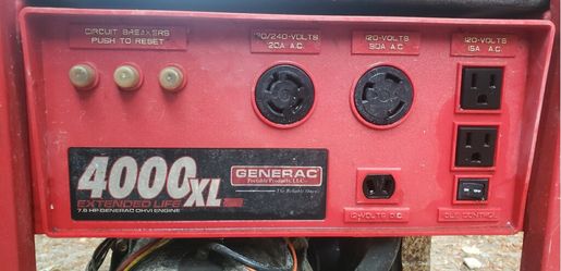 4000xl extended life 7.8 hp generac generator