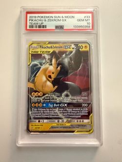 Pikachu & Zekrom GX Tag Team PSA Gem Mint 10