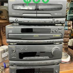 Vintage Technics Tapedeck/Cd Player Stereo System 