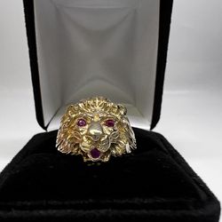 10k Lion Ring 