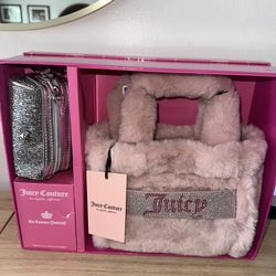 Juicy Couture Fur Bag And Coin Pouch 