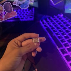 10K NUGGET RING