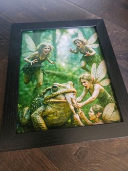 Fairies And A Toad, Fun And Edgy Artwork.