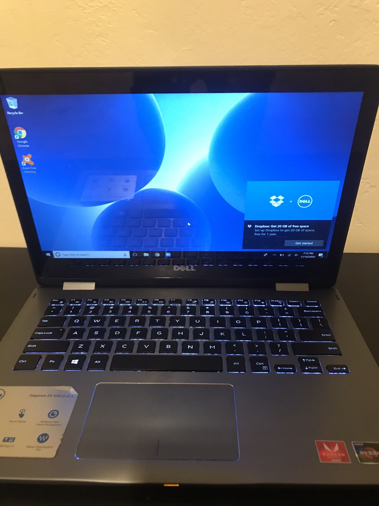 DELL Inspiron 13 7000 2 In 1 Touch Screen Laptop