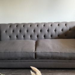 Gray Tufted Couch