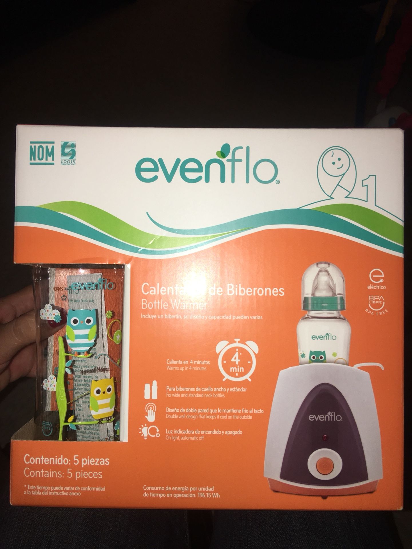 Evenflo bottle warmer / Evenflo calentador de biberones
