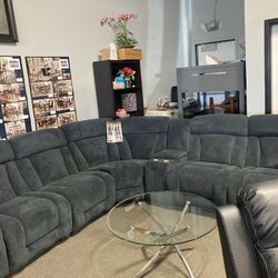4TH OF JULY SALE🚨‼️ Grey Reclining Sectional☑️☁️ $1,899