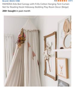 Ruffled Bed Canopy / Reading Nook